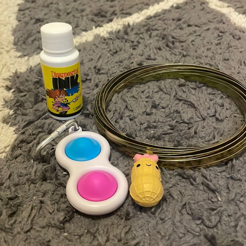 disappearing ink and fidget toys